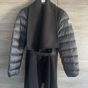 Moncler Womens Padded Wool Felt Cape, small